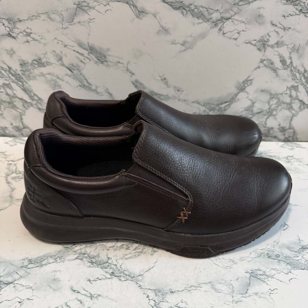 KURU Men 10.5W Kivi 2 Slip On Shoe Brown Leather Orthotic Walking Comfort Casual